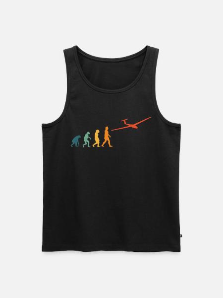 Planeur Evolution Rétro Pilote - Débardeur bio Premium Homme - noir