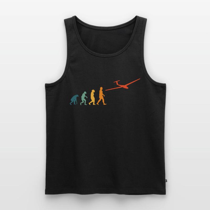 Glider Evolution Retro Pilot Men's Premium Organic Tank Top