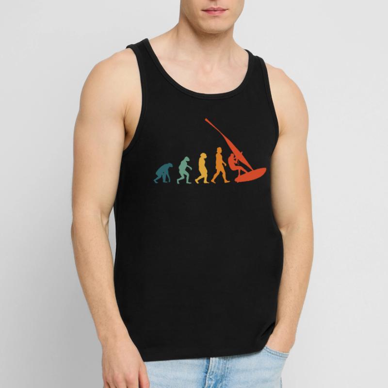 Windsurfer Evolution Retro Windsurfing Windsurf Männer Premium Bio Tank Top