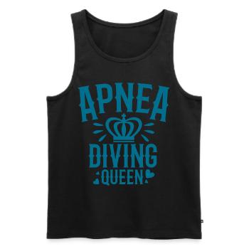 Apnée Diving Queen Plongeuse gratuite Apnoetaucherin - Débardeur bio Premium Homme - noir - Devant - AI Model Male 178 light (178cm)