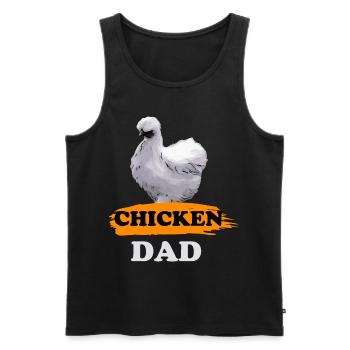 Poulet poulet poule - Débardeur bio Premium Homme - noir - Devant - Michal (187cm)