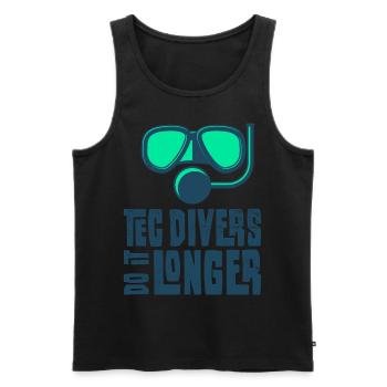 Tec Diver Do It Longer Rebreather Plongée - Débardeur bio Premium Homme - noir - Devant - Michal (187cm)