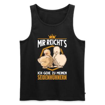 Seidenhuhn Züchter Seidenhühner Silkie Huhn - Männer Premium Bio Tank Top - Schwarz - Vorne - Michal (187cm)