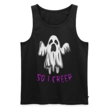 So I Creep Halloween 2021 Geist Schnelle - Männer Premium Bio Tank Top - Schwarz - Vorne - AI Model Male 178 light (178cm)