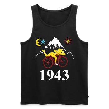 Hofmann Bicycle Day 1943 Im Zauberwald - Männer Premium Bio Tank Top - Schwarz - Vorne - AI Model Male 178 light (178cm)