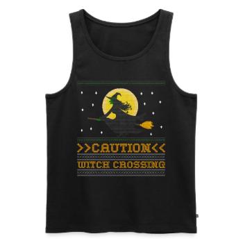 Sorcière Avec Le Bealon Ugly Halloween 2021 Caution femmes - Débardeur bio Premium Homme - noir - Devant - Michal (187cm)