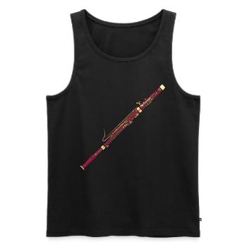 Basson instrument fagottist cadeau basson joueur - Débardeur bio Premium Homme - noir - Devant - Michal (187cm)