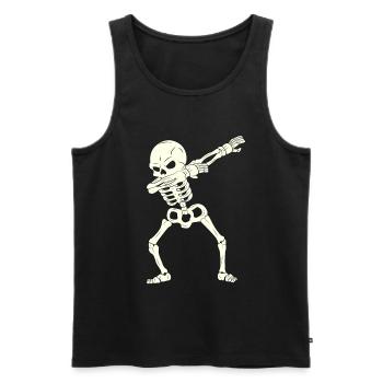 Squelette de dabbing Halloween 2021 Enfants Rapide - Débardeur bio Premium Homme - noir - Devant - Michal (187cm)