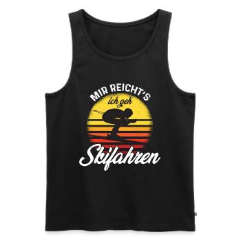 Skifahren Alpen Schifahren Wintersport - Männer Premium Bio Tank Top - Schwarz - Vorne - Michal (187cm)