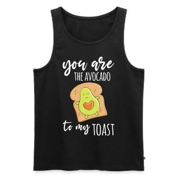 Avocado Toast Pärchen Liebe Romantik - Männer Premium Bio Tank Top - Schwarz - Vorne - Michal (187cm)