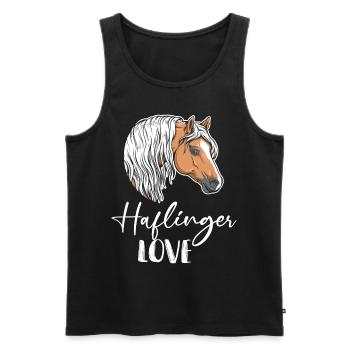 Horse Haflinger Dear Rider Riding Stables - Men's Premium Organic Tank Top - black - Front - Michal (187cm)