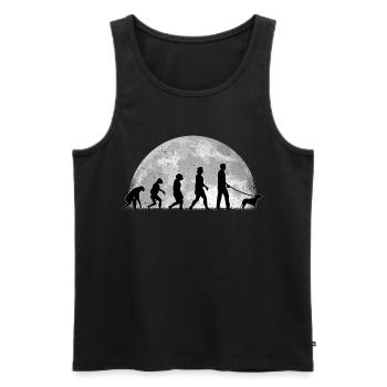 Brandlbracke Evolution Mond Bracke Hund - Männer Premium Bio Tank Top - Schwarz - Vorne - Michal (187cm)