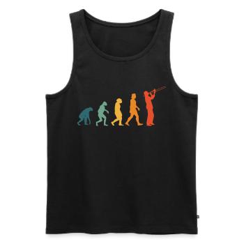 Posaune Evolution Retro Blasorchester Posaunist - Männer Premium Bio Tank Top - Schwarz - Vorne - AI Model Male 178 light (178cm)