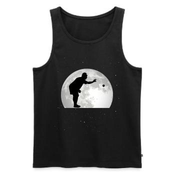 Boccia Lune Pétanque Pétanque - Débardeur bio Premium Homme - noir - Devant - Michal (187cm)