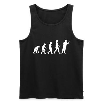 Dartspieler Evolution Dart Darter Dartpfeile - Männer Premium Bio Tank Top - Schwarz - Vorne - AI Model Male 178 light (178cm)