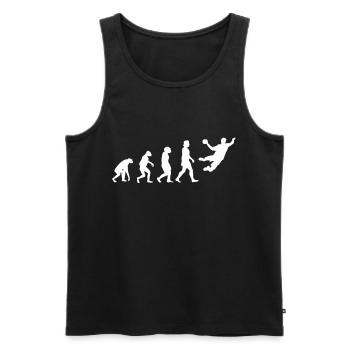 Handballer Evolution Handball Handballteam - Männer Premium Bio Tank Top - Schwarz - Vorne - AI Model Male 178 light (178cm)