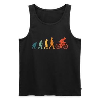 Fahrrad Evolution Retro Fahrradtour Radsportler - Männer Premium Bio Tank Top - Schwarz - Vorne - AI Model Male 178 light (178cm)