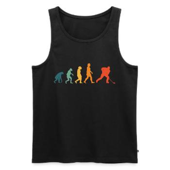 Eishockey Evolution Retro Hockey - Männer Premium Bio Tank Top - Schwarz - Vorne - AI Model Male 178 light (178cm)