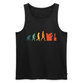 Gamer Evolution Retro Gaming Video Game - Männer Premium Bio Tank Top - Schwarz - Vorne - AI Model Male 178 light (178cm)