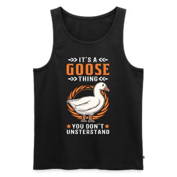 Goose Thing Goose Goose Goose Breeder - Men's Premium Organic Tank Top - black - Front - AI Model Male 178 light (178cm)