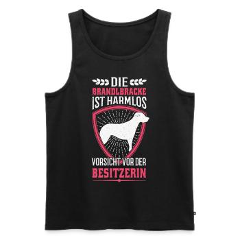 Brandlbracke Besitzerin Bracke Hund Jagdhund - Männer Premium Bio Tank Top - Schwarz - Vorne - AI Model Male 178 light (178cm)