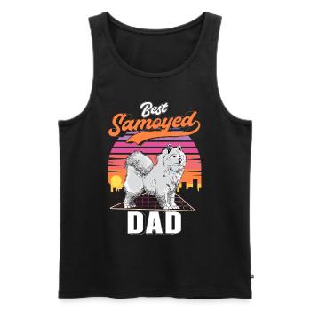 Meilleur Samoyed Dad Samojede Samojeden - Débardeur bio Premium Homme - noir - Devant - Michal (187cm)