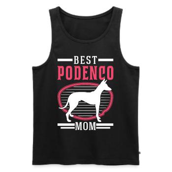 Best Podenco Mom Podenco Canario - Men's Premium Organic Tank Top - black - Front - Michal (187cm)