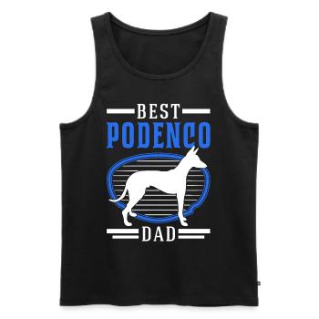 Best Podenco Dad Podenco Canario - Men's Premium Organic Tank Top - black - Front - Michal (187cm)