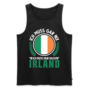 Irland Urlaub Irische Flagge Geschenk - Männer Premium Bio Tank Top - Schwarz - Vorne - Michal (187cm)