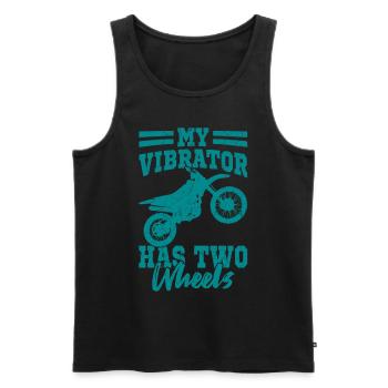 Dirt Bike Mom Funny Motocross Girls My Vibrator - Männer Premium Bio Tank Top - Schwarz - Vorne - Michal (187cm)