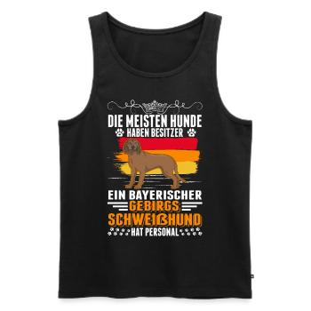 Bayerischer Gebirgsschweißhund Besitzer BGS - Männer Premium Bio Tank Top - Schwarz - Vorne - Michal (187cm)