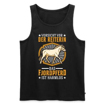 Fjordpferd Reiterin Norweger Fjord Pferd - Männer Premium Bio Tank Top - Schwarz - Vorne - Michal (187cm)