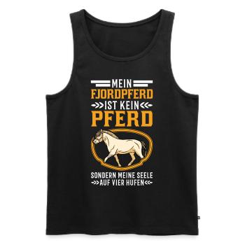 Fjordpferd Seele auf 4 Hufen Fjord Pferd - Männer Premium Bio Tank Top - Schwarz - Vorne - Michal (187cm)