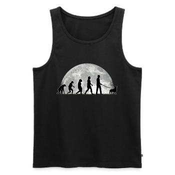 Parson Russell Terrier Evolution Moon - Men's Premium Organic Tank Top - black - Front - Michal (187cm)