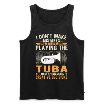 Tuba Creative Decisions Orchestre Joueur de tuba - Débardeur bio Premium Homme - noir - Devant - Michal (187cm)