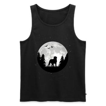 Grand rythme cardiaque de chien de montagne suisse - Débardeur bio Premium Homme - noir - Devant - Michal (187cm)