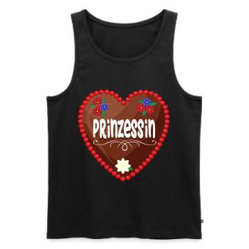 Trachten Ersatz Gwand Volksfest Dult Lebkuchenherz - Men's Premium Organic Tank Top - black - Front - AI Model Male 178 light (178cm)