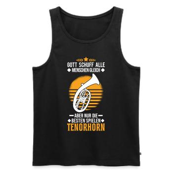 Tenorhorn Tenorhornist Tenorhornspieler - Männer Premium Bio Tank Top - Schwarz - Vorne - Michal (187cm)
