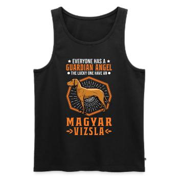 Magyar Vizsla Schutzengel Drahthaar Vizsla - Männer Premium Bio Tank Top - Schwarz - Vorne - Michal (187cm)