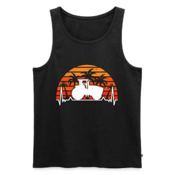 Tractor Evolution Farmer Tractor Driver Farmer - Men's Premium Organic Tank Top - black - Front - Michal (187cm)