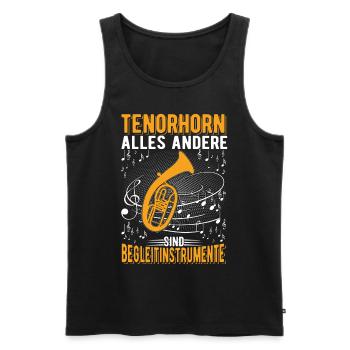 Tenorhorn Begleitinstrumente Tenorhornist - Männer Premium Bio Tank Top - Schwarz - Vorne - Michal (187cm)
