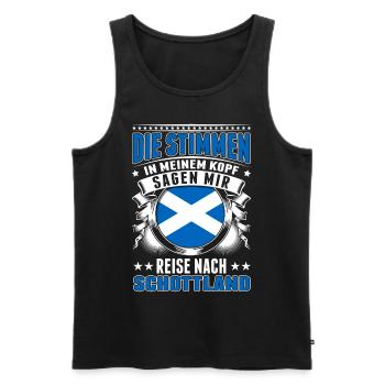 Schottland Stimmen Schottische Flagge Scotland - Männer Premium Bio Tank Top - Schwarz - Vorne - Michal (187cm)