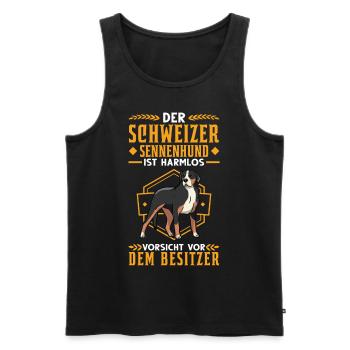 Großer Schweizer Sennenhund Besitzer - Männer Premium Bio Tank Top - Schwarz - Vorne - Michal (187cm)