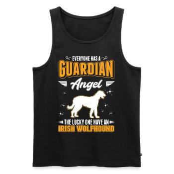 Irish Wolfhound Guardian Angel Irish Wolfhound - Débardeur bio Premium Homme - noir - Devant - AI Model Male 178 light (178cm)