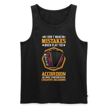 I don't make Mistakes Accordion Accordion Accordion - Men's Premium Organic Tank Top - black - Front - AI Model Male 178 light (178cm)