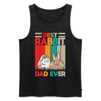 Best Rabbit Dad Ever Kaninchen Häschen Hase - Männer Premium Bio Tank Top - Schwarz - Vorne - AI Model Male 178 light (178cm)