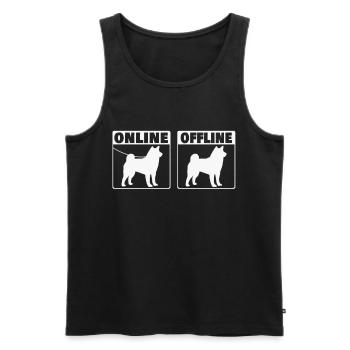 Shiba Inu Internet Online Akita Inu - Männer Premium Bio Tank Top - Schwarz - Vorne - AI Model Male 178 light (178cm)