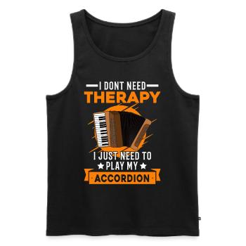 Akkordeon Ziehharmonika Akkordeonist - Männer Premium Bio Tank Top - Schwarz - Vorne - Michal (187cm)