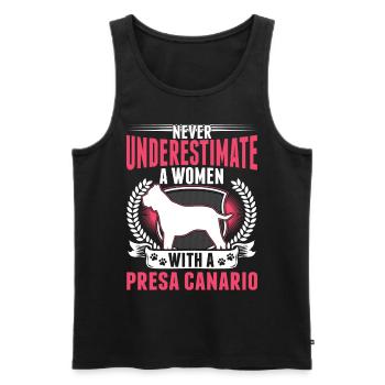 Presa Canario Mrs. Dogo Canario - Men's Premium Organic Tank Top - black - Front - Michal (187cm)