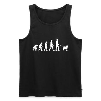 Shiba Inu Evolution Akita Inu - Männer Premium Bio Tank Top - Schwarz - Vorne - AI Model Male 178 light (178cm)